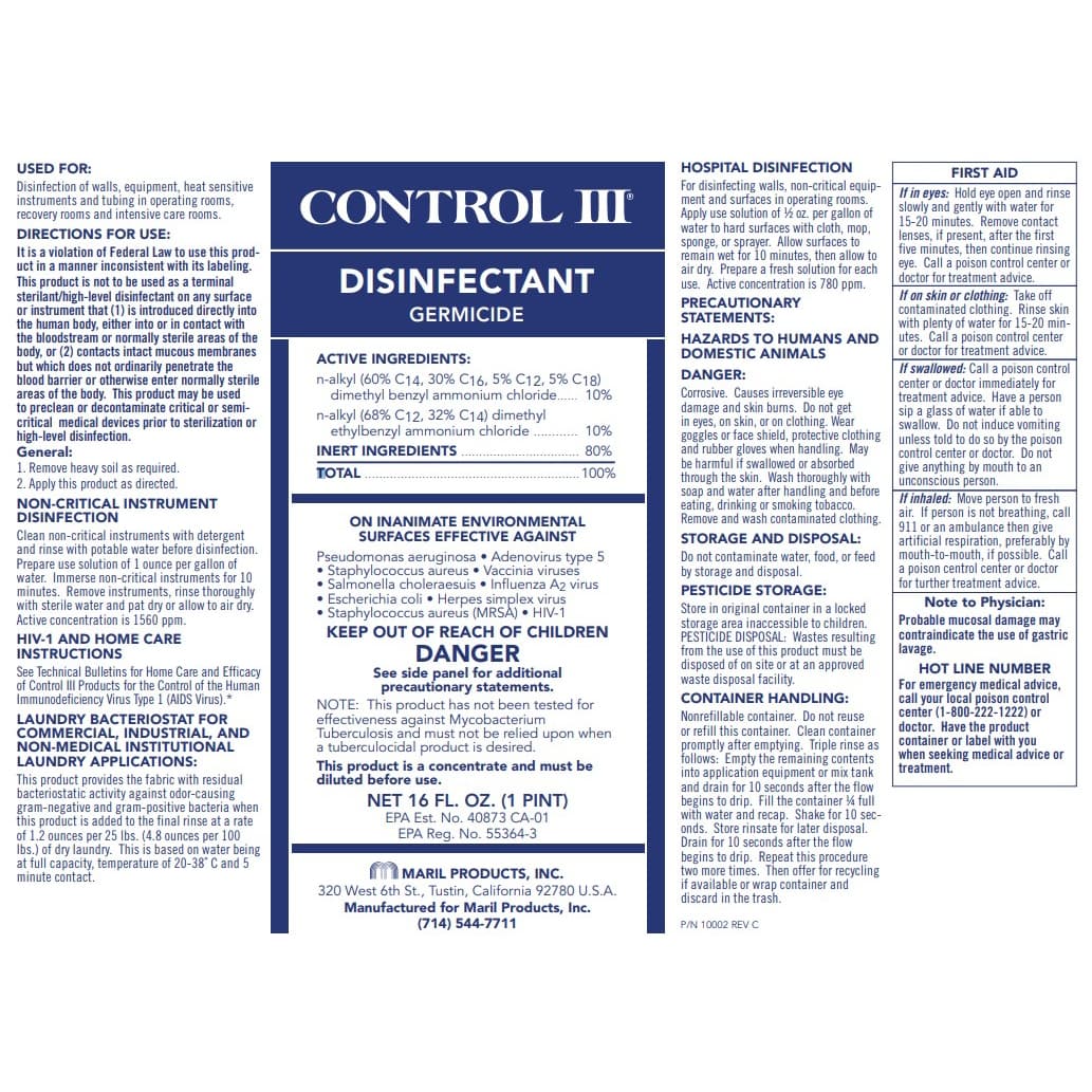 Control III Disinfectant Germicide - Image 2