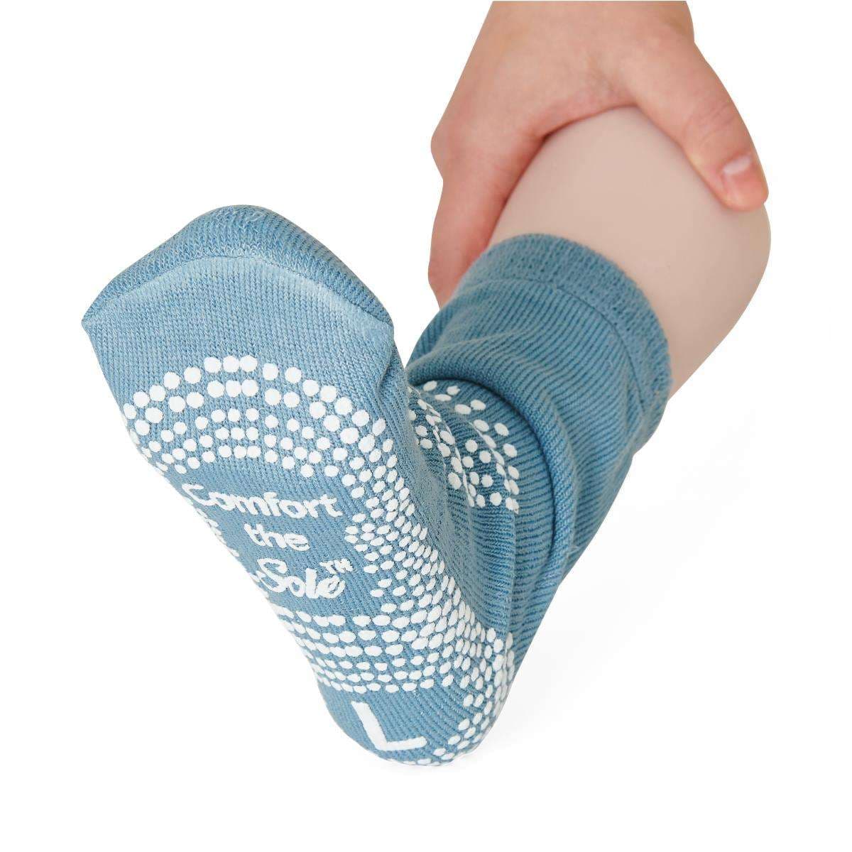 Medline Comfort the Sole Premium Slippers, Dusty Blue, Size L - Case of 48 - Image 1