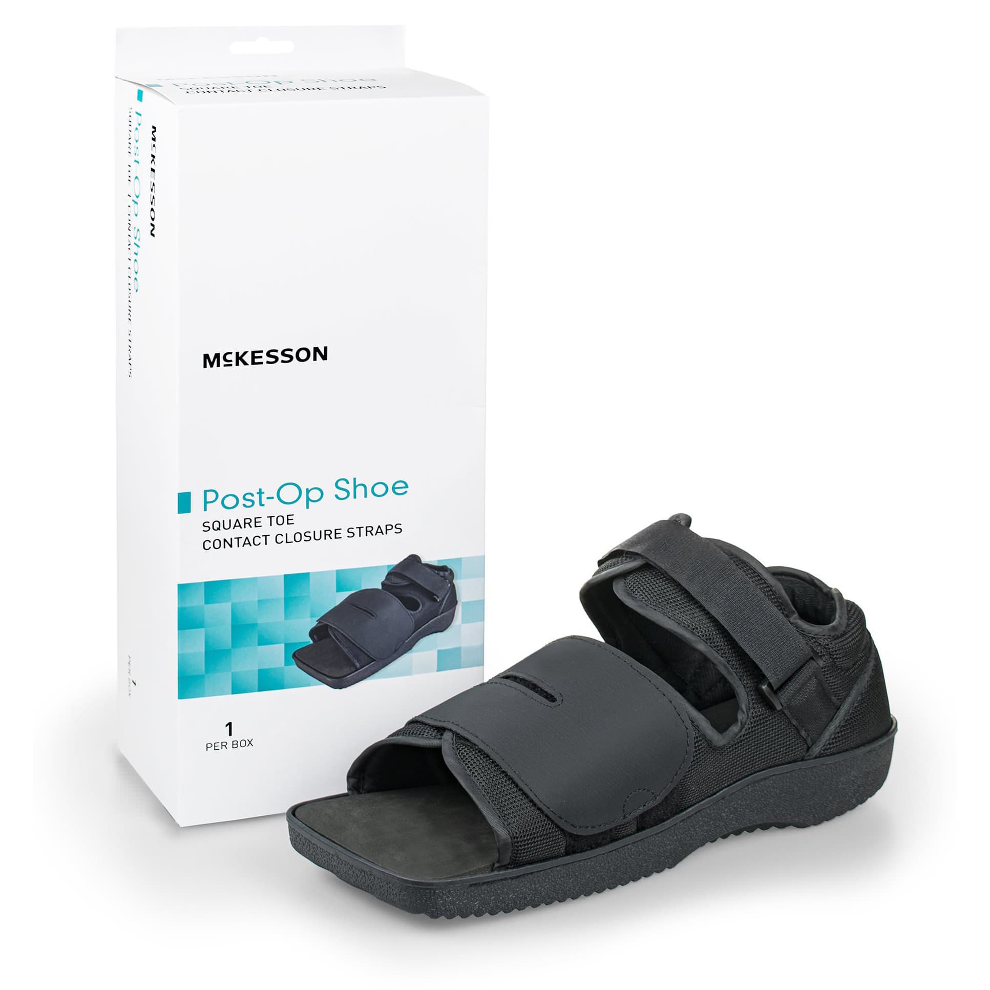 McKesson Black Post-Op Shoe, Medium - Image 1