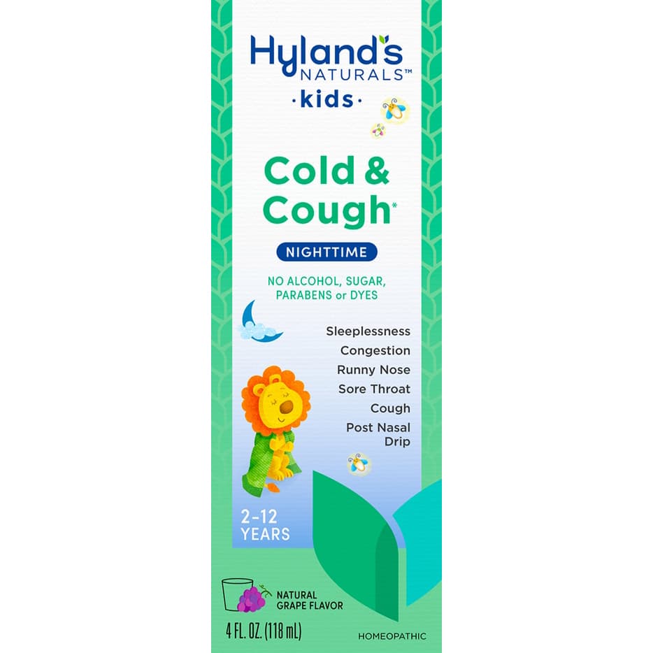 Hyland's 4 Kids Cold and Cough Nightime, Grape, 4 oz - Image 2