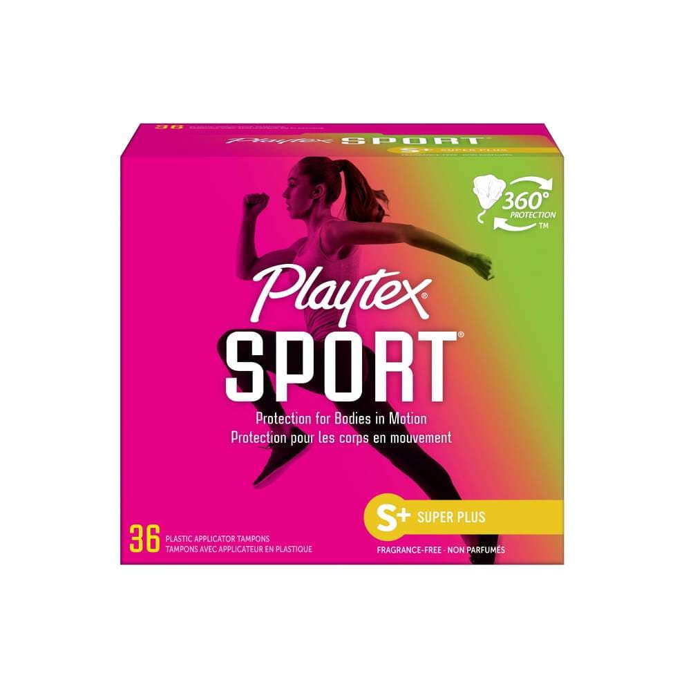 Playtex Sport Unscented Sanitary Tampon, Super Plus Absorbency - Case of 432 - Image 1