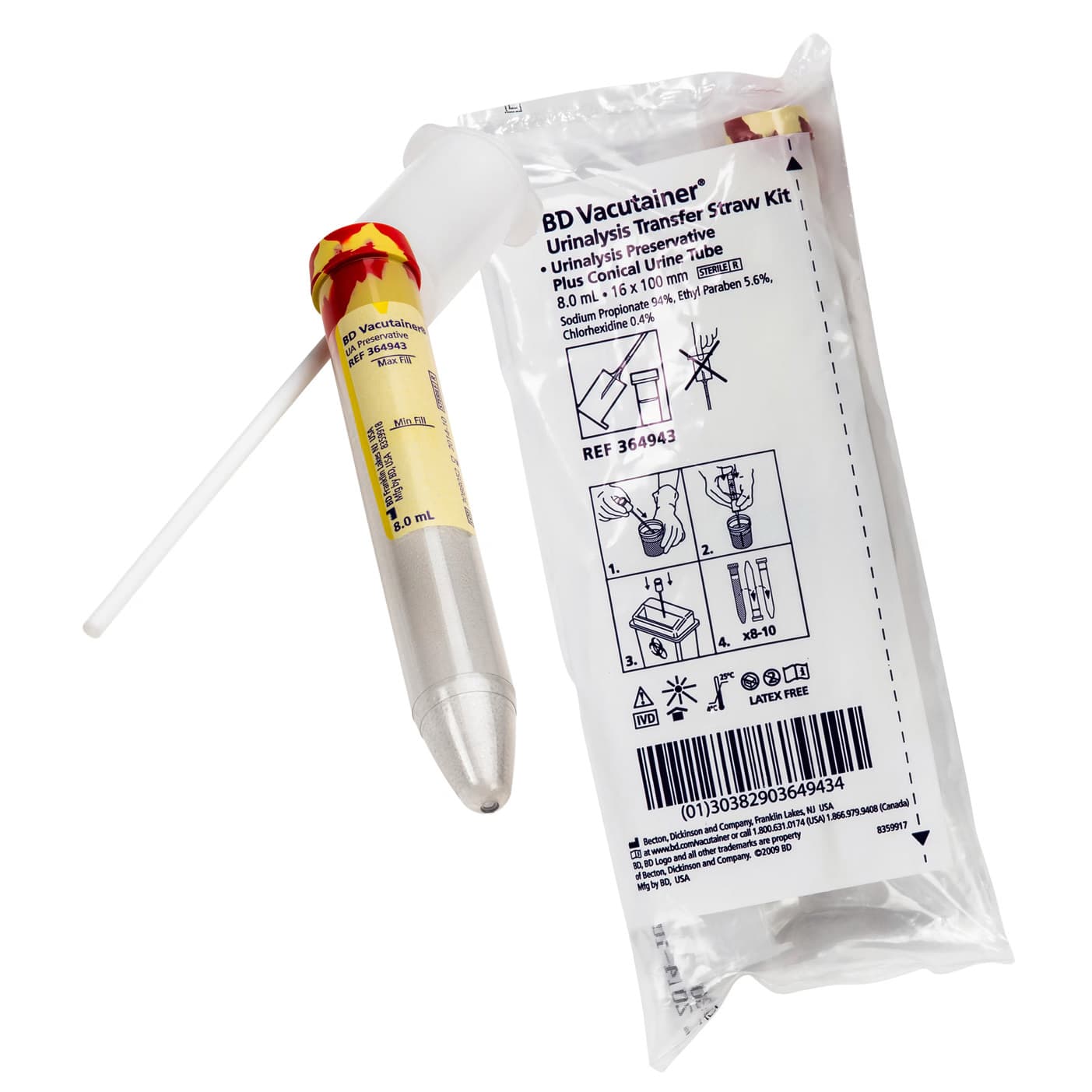 BD Vacutainer Urinalysis Transfer Straw Kit