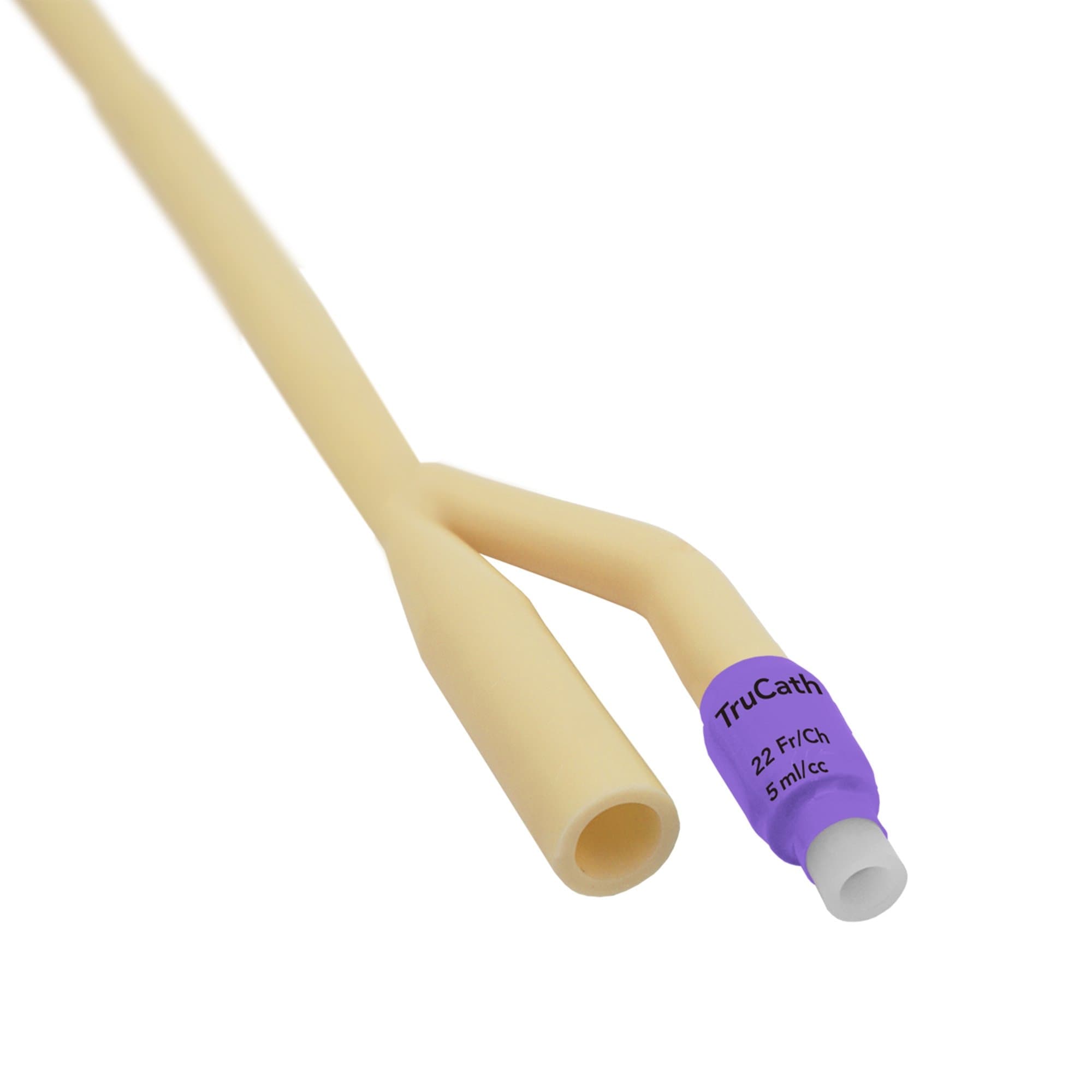 TruCath Silicone-Elastomer Coated Latex 2-Way Foley Catheter, Standard Tip - Image 3