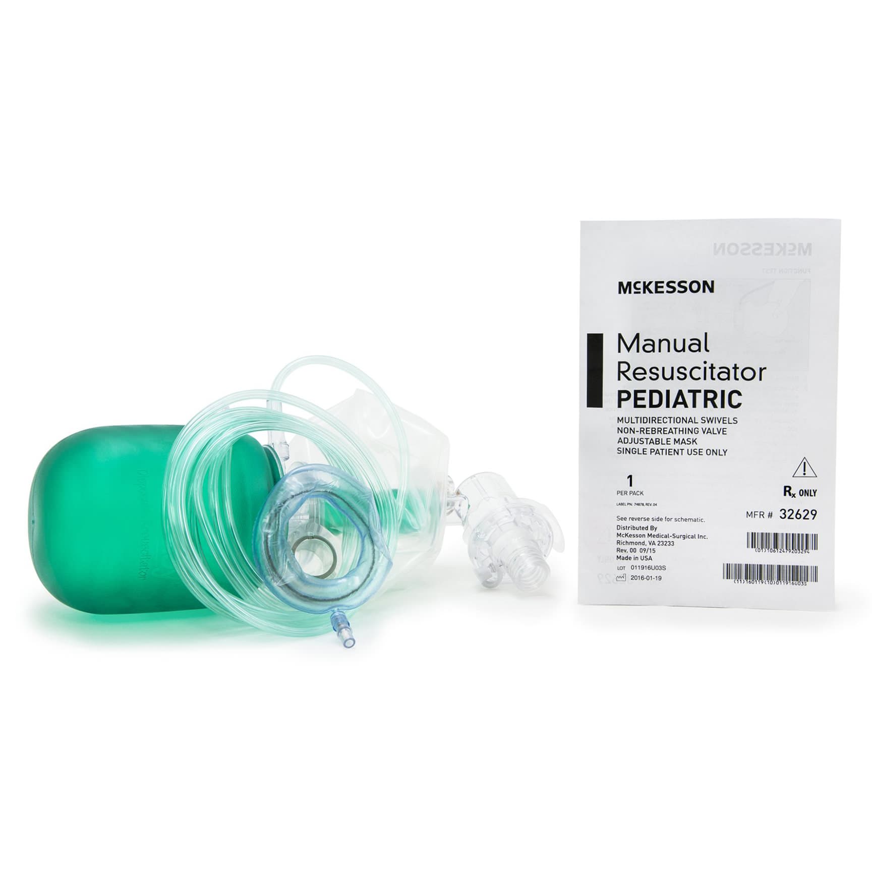 McKesson Resuscitator Mask Reservoir Bag Disposable Pediatric