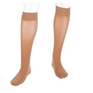 Mediven Plus Calf High Compression Stocking, Size 7, Beige - Pair - Image 1