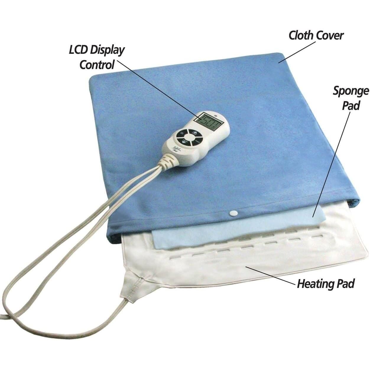 Cara King Size Moist-Dry Heating Pad With Select Heat - Image 3