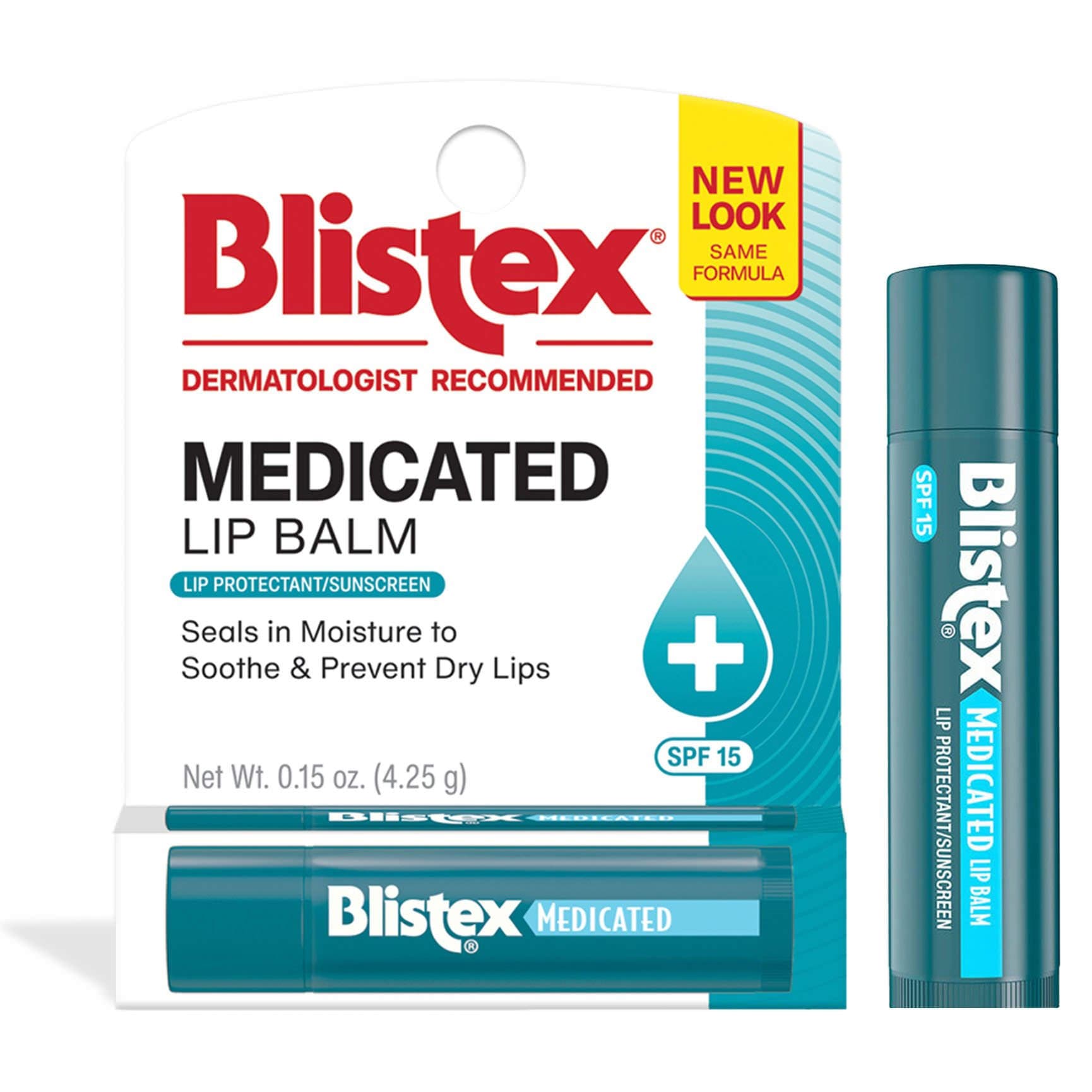 Blistexc Medicated Lip Balm with Sunscreen, 0.15 oz - Image 1