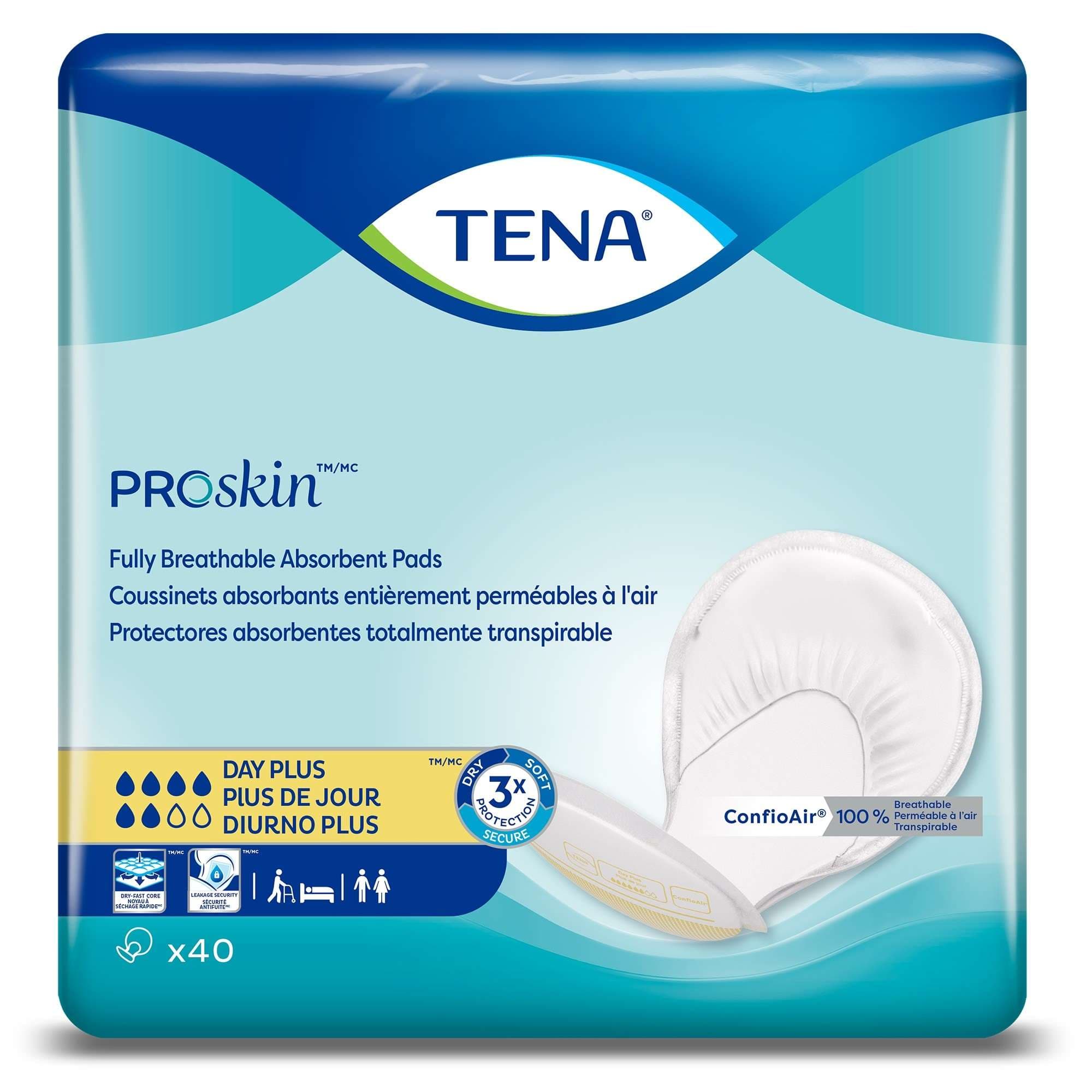 TENA ProSkin Day Plus Fully Breathable Large Absorbent Pads - Image 1