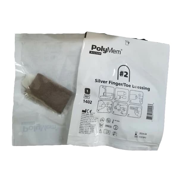 PolyMem Silver Finger and Toe Dressings, 2-1/5 to 2-3/5 Inch Circumference - Case of 30 - Image 2
