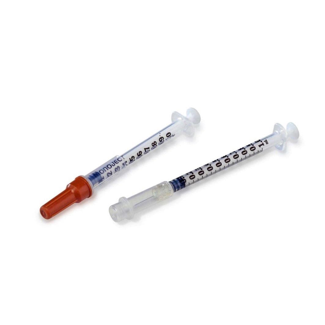 Monoject Tuberculin Safety Syringe with Permanent Needle