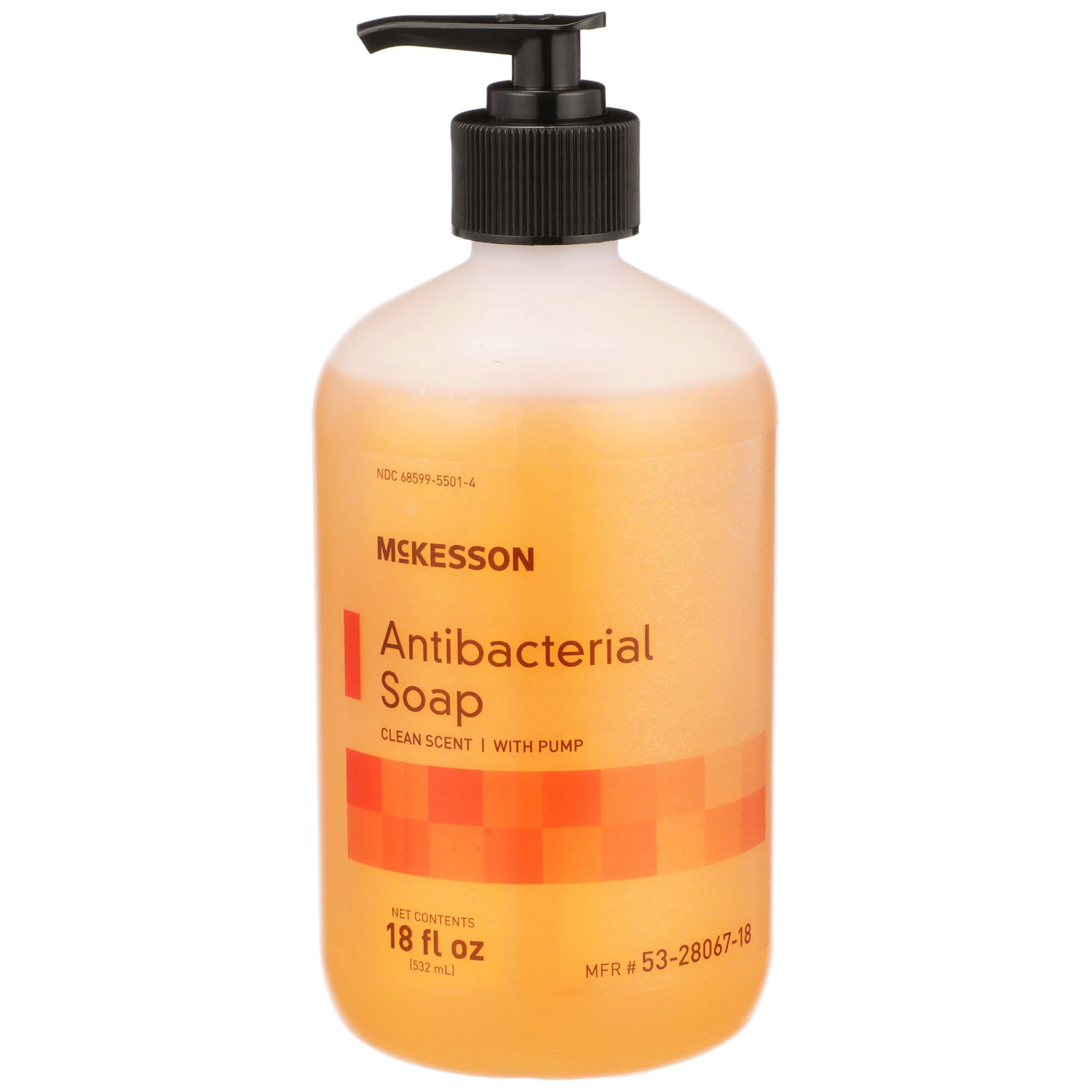 McKesson Antibacterial Hand Soap, Pump Bottle, 18 oz - Image 1
