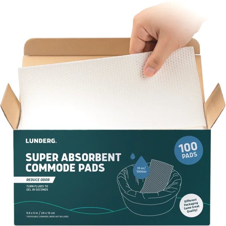 Lunderg Super Absorbent Commode Pads