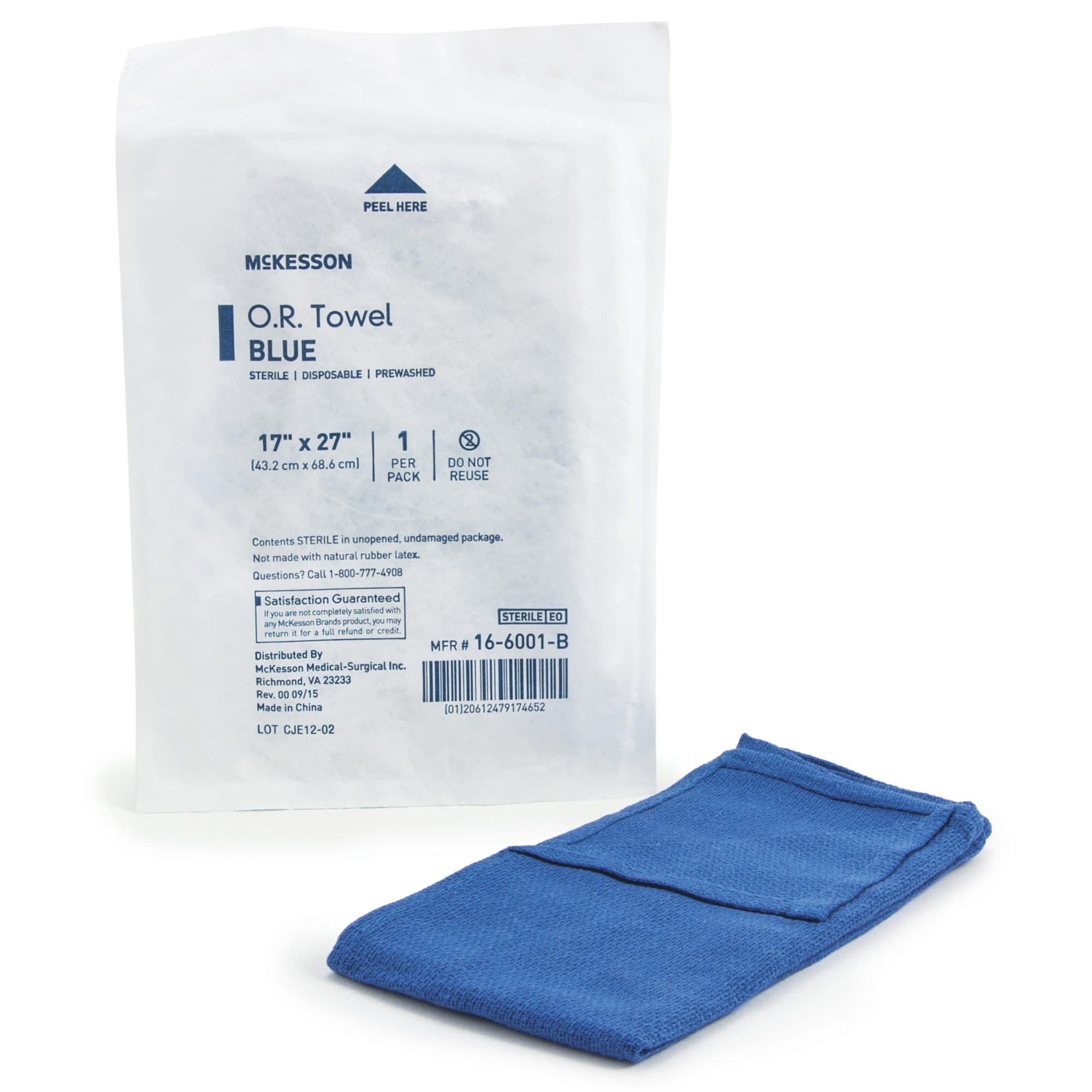 McKesson Disposable O.R. Towel Blue - Image 1