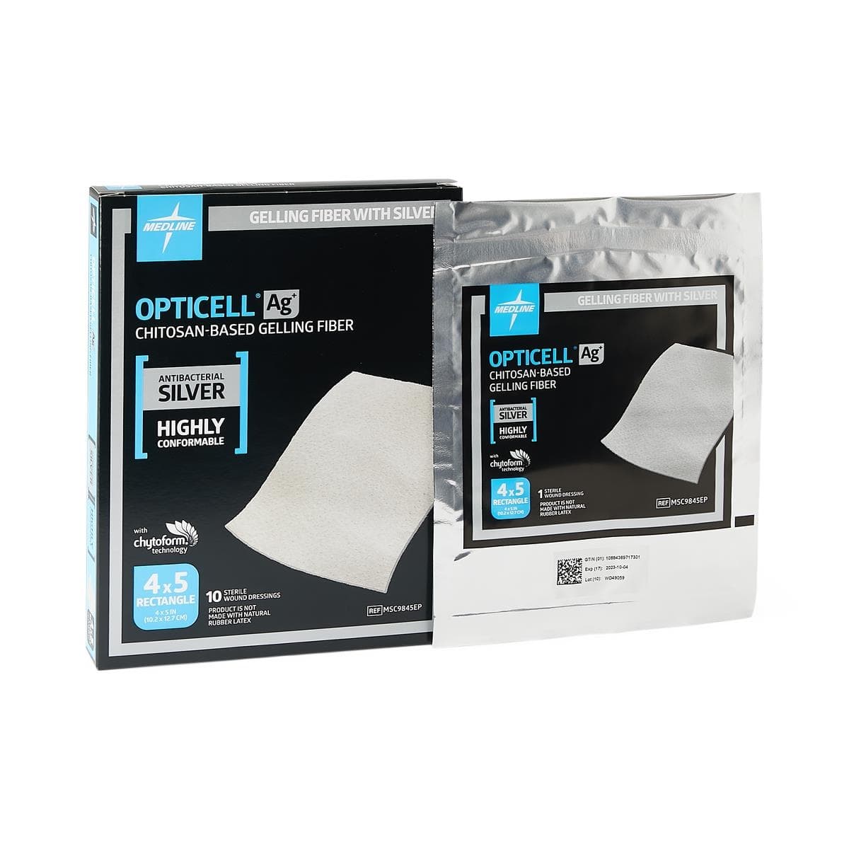 Opticell Ag+ Silver Antibacterial Gelling Fiber Dressing