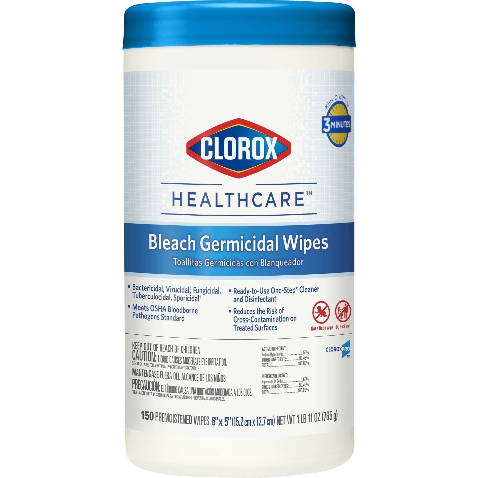 Clorox Healthcare Bleach Germicidal Wipes - Image 2