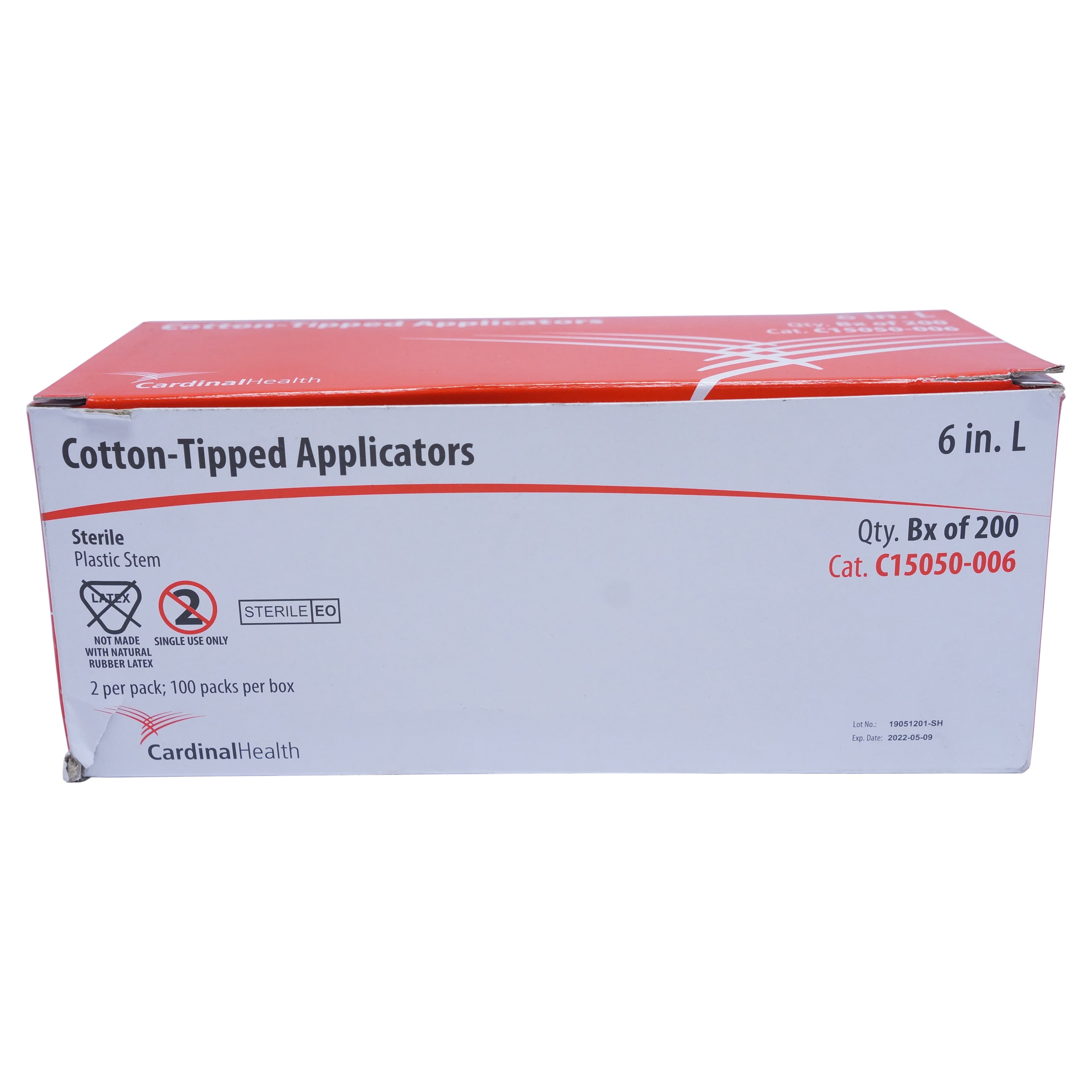 Cardinal Health Plastic Shaft Cotton-Tip Applicator, Sterile, 6 Inch - Image 2