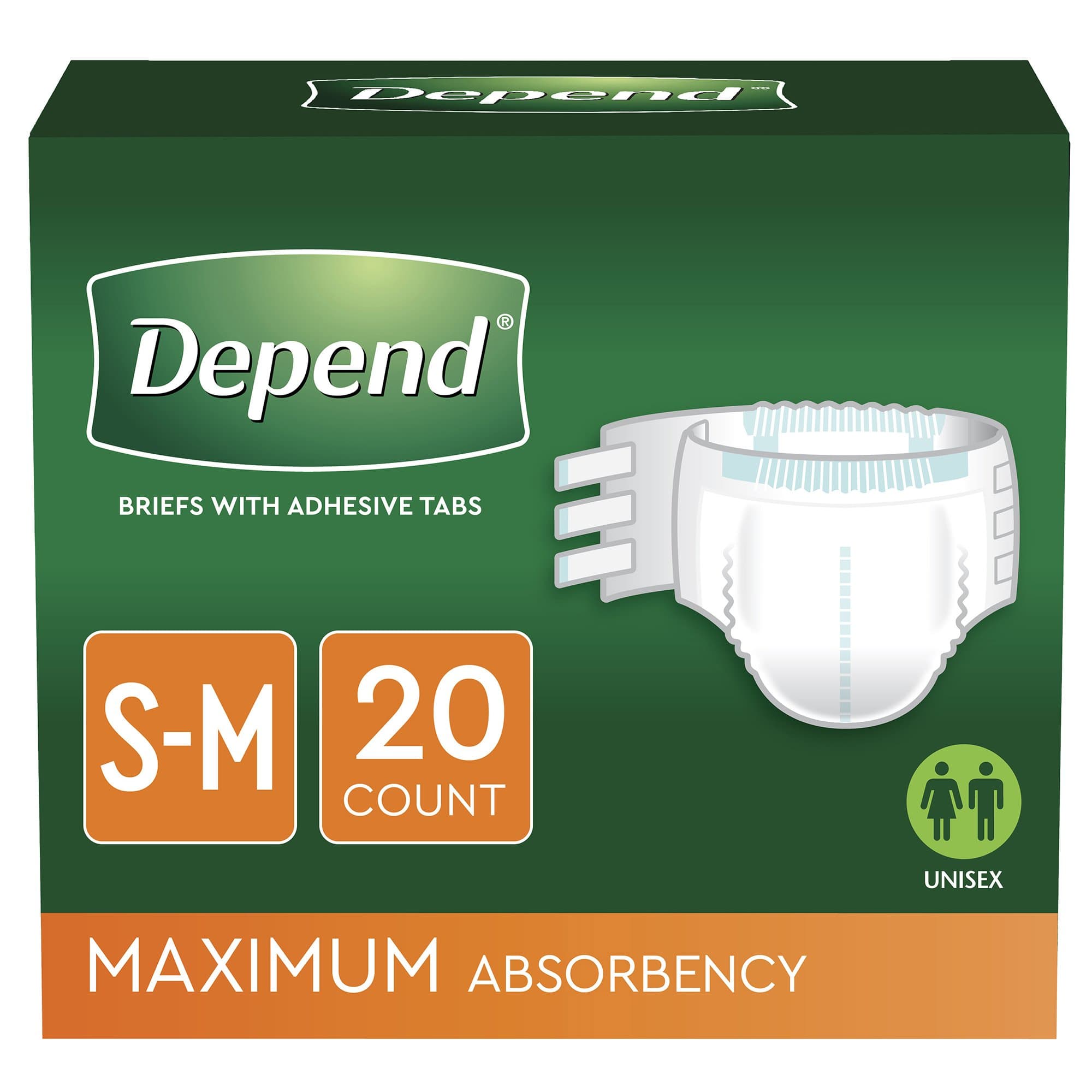 Depend Briefs With Adhesive Tabs - Image 1