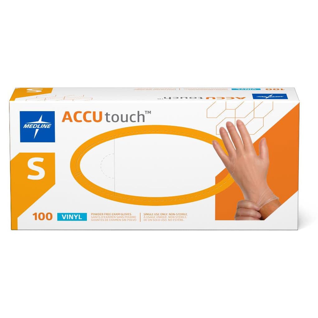 Accutouch Synthetic Exam Gloves, Small - Box of 100 - Image 1