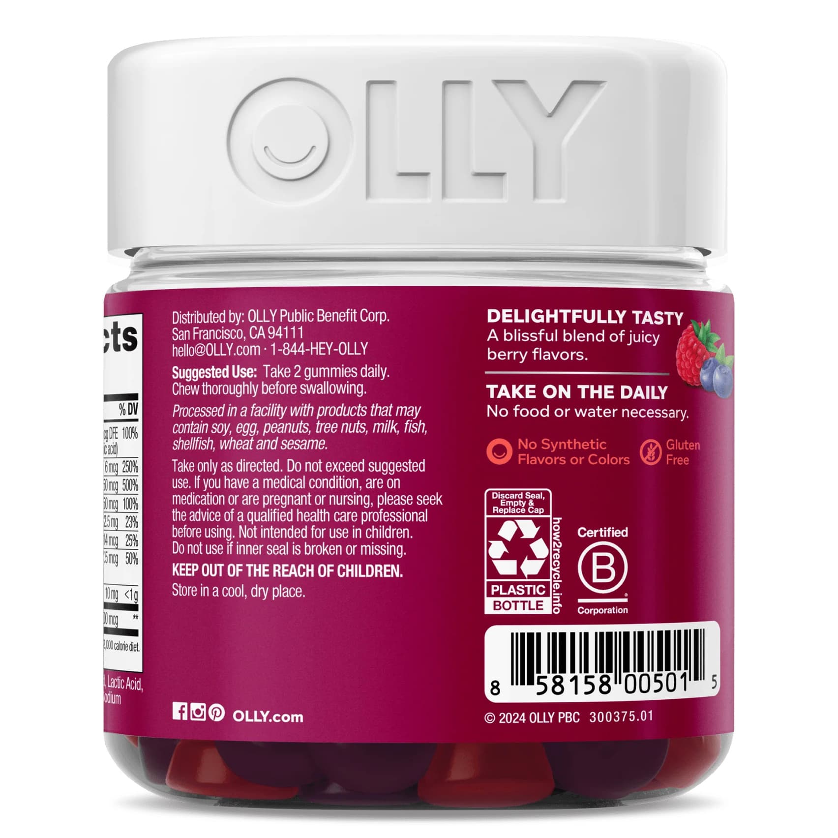 OLLY Women's Multi-Tasking Blend of Vitamins A, C, D, E, Bs, Biotin & Folic Acid - Image 3