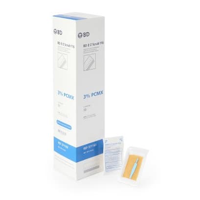 BD E-Z Scrub Impregnated Scrub Brush, Blue