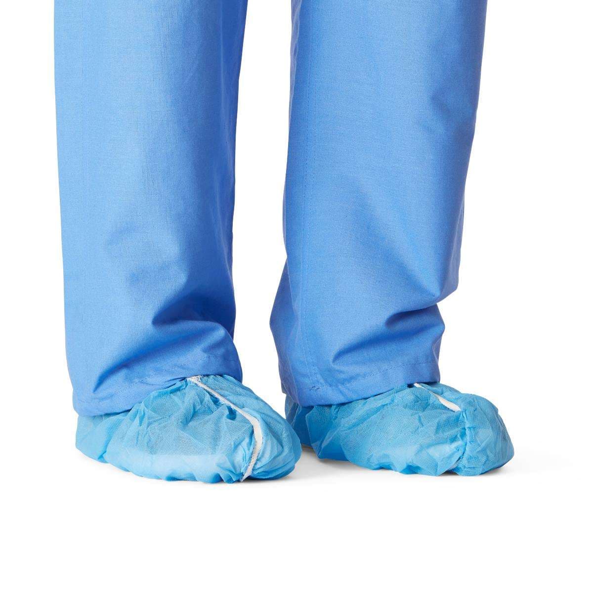 Medline Spunbond Polypropylene Smooth-Bottom Shoe Covers - Image 2