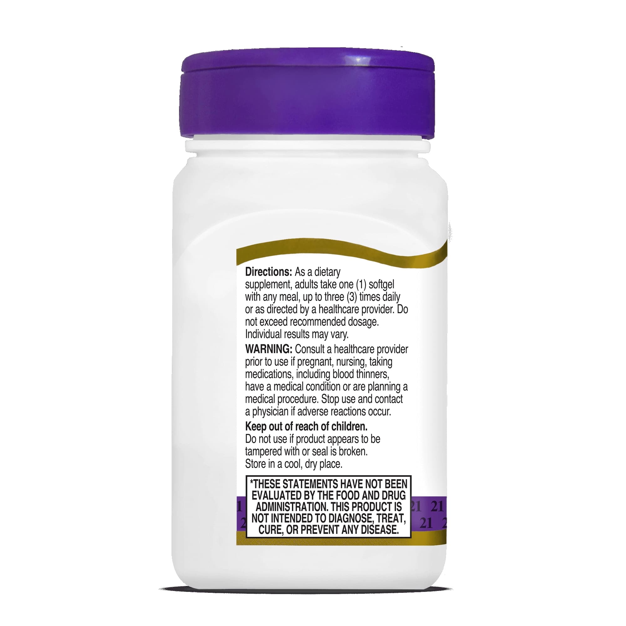 21st Century Fish Oil Omega 3 Supplement Softgels - Bottle of 60 - Image 2