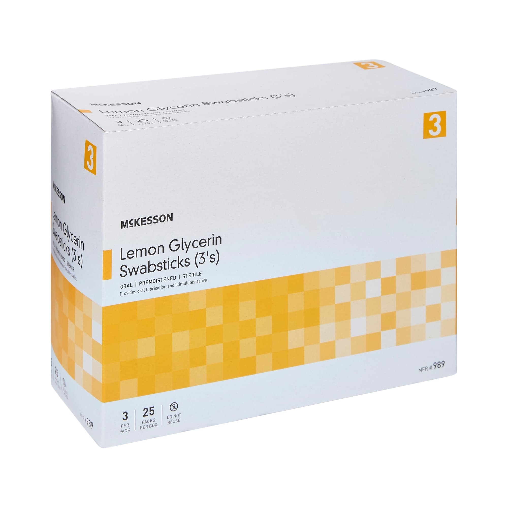 McKesson Lemon Glycerin Oral Swabsticks - Image 3