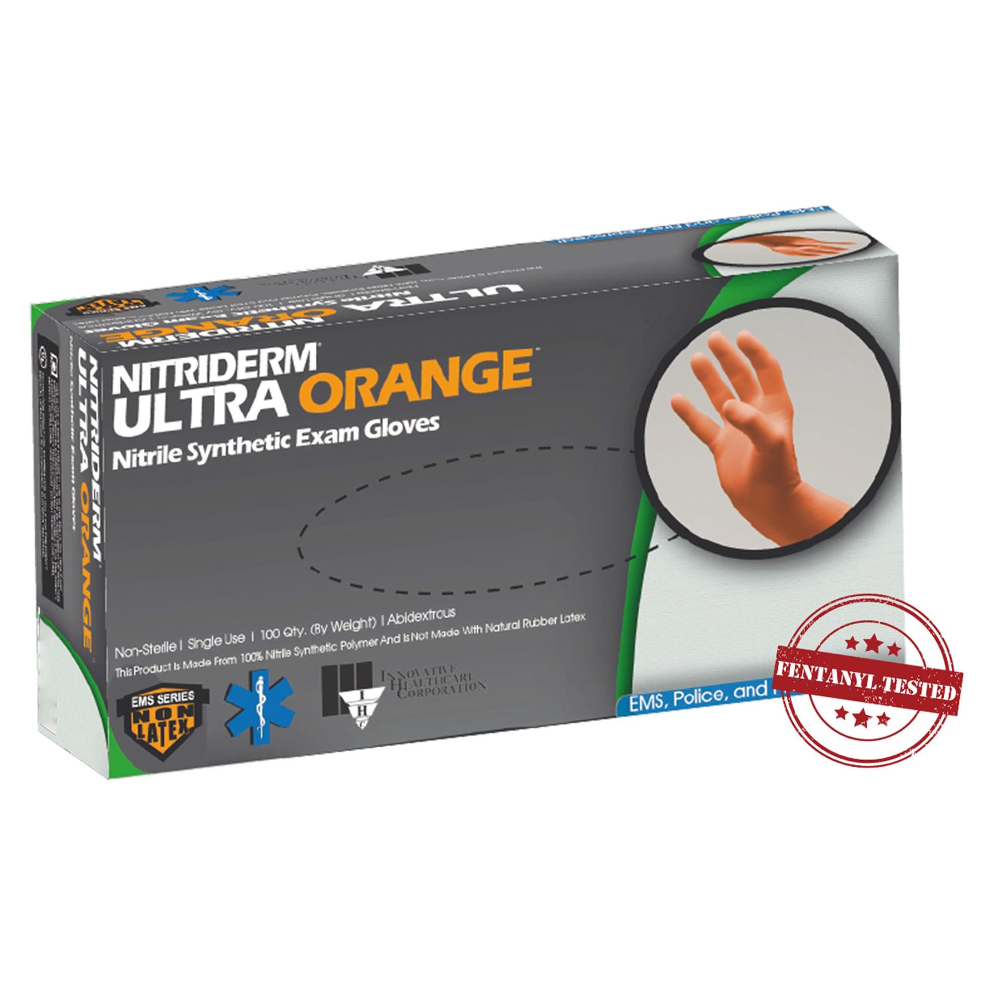 NitriDerm Ultra Orange Nitrile Exam Gloves