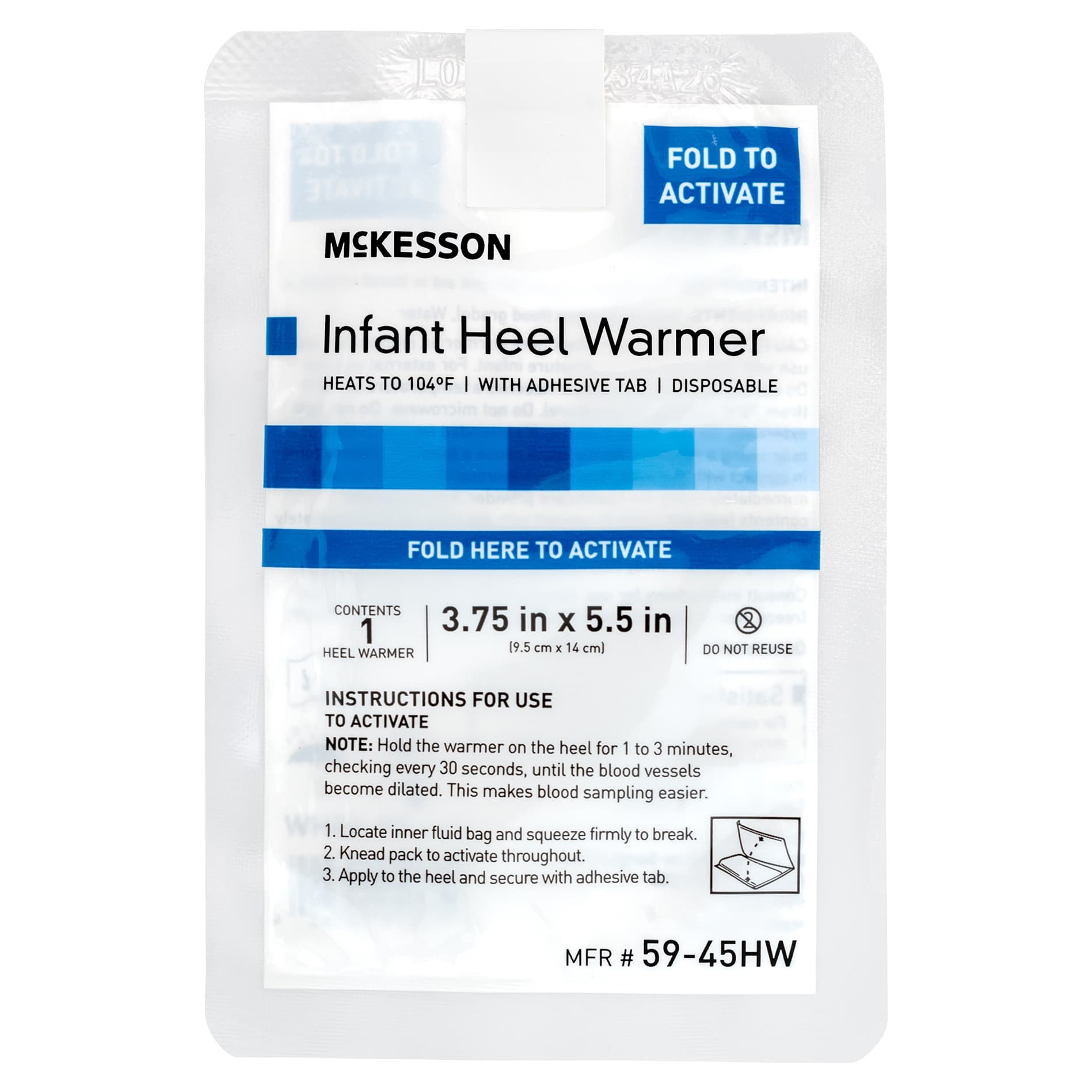 McKesson Instant Infant Heel Warmer, One Size Fits Most