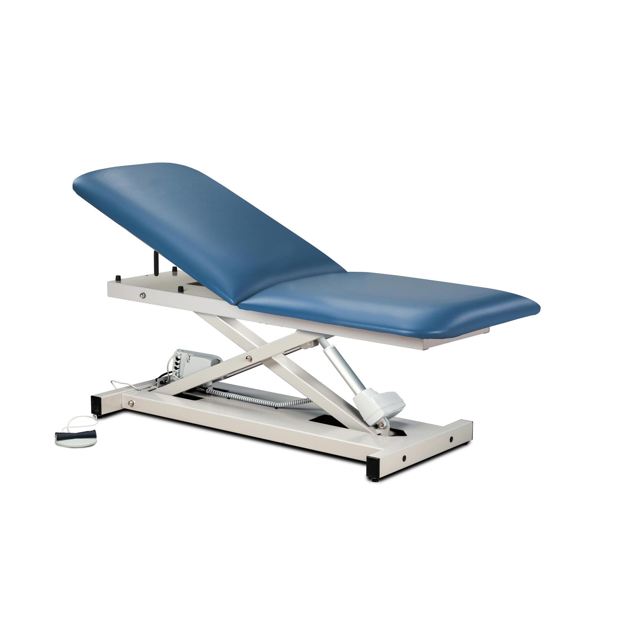 Clinton open base power table with adjustable backrest
