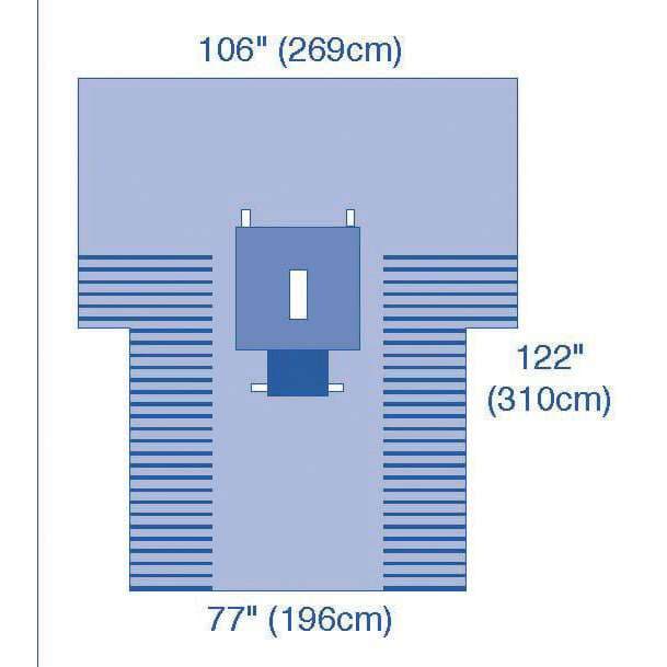 Medline UltraGard Laparotomy T Drapes - Case of 12 - Image 1