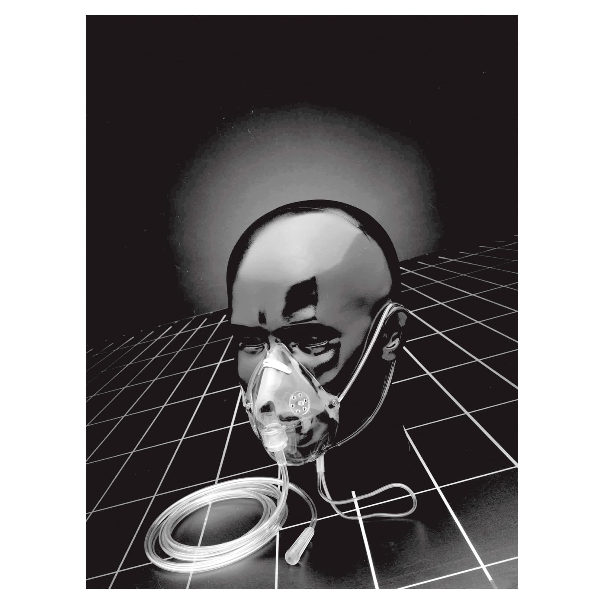 Salter Labs Adult Medium Concentration Head Strap/Nose Clip Oxygen Masks with 7 Ft Tubing