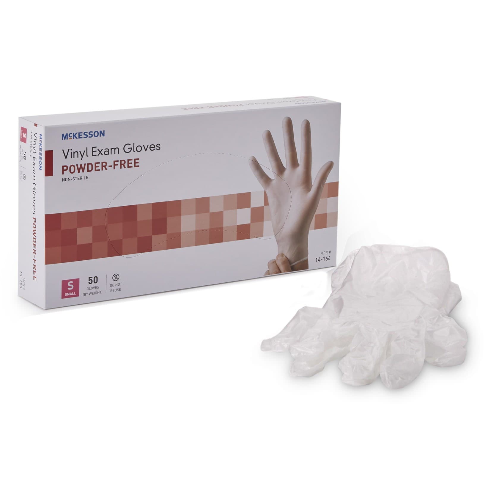 McKesson Confiderm Vinyl Standard Cuff Powder Free Exam Gloves - Image 1