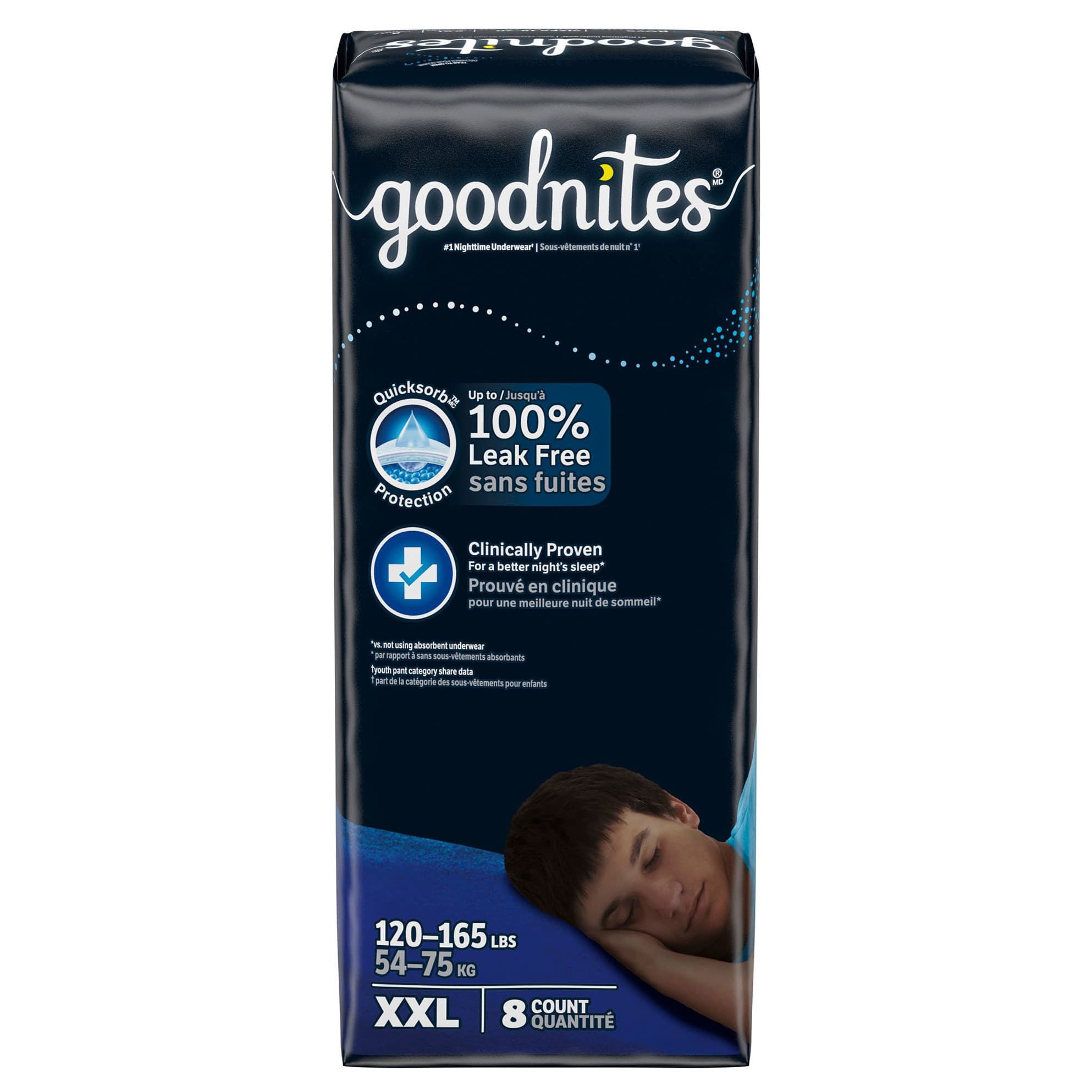 GoodNites Male Youth Absorbent Underwear, 2X Large - Case of 24