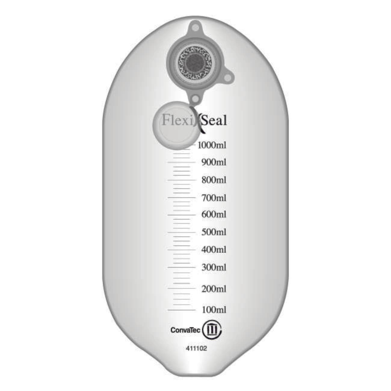 Flexi-Seal Fecal Management System Collection Bag with Charcoal Filter - Image 2