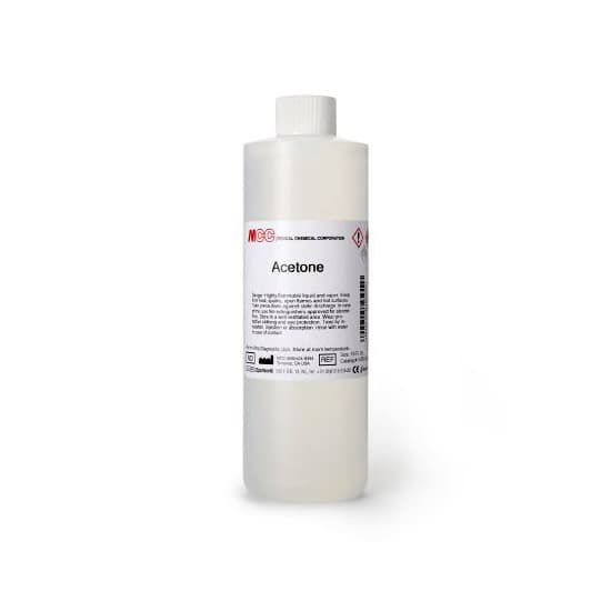 Medical Chemical Chemistry Reagent Acetone 100% v/v Liquid, 16 oz. - Each - Image 1