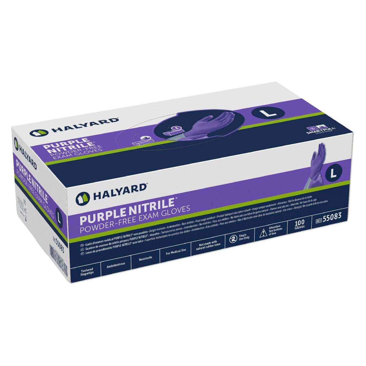 Halyard Purple Nitrile Powder Free Exam Gloves - Image 1
