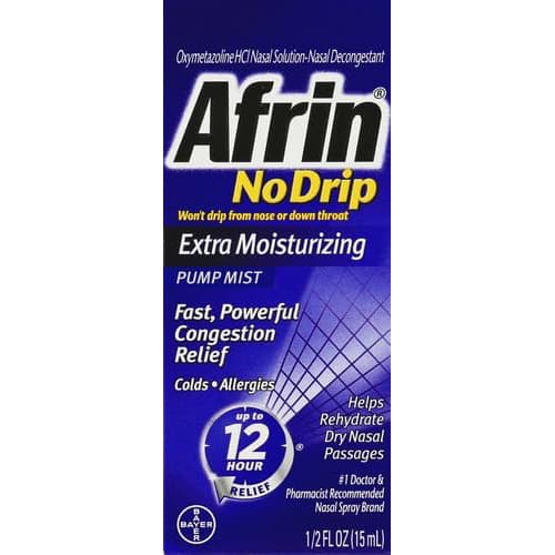 Afrin No Drip Extra Moisturizing Sinus Relief Nasal Spray - Image 1