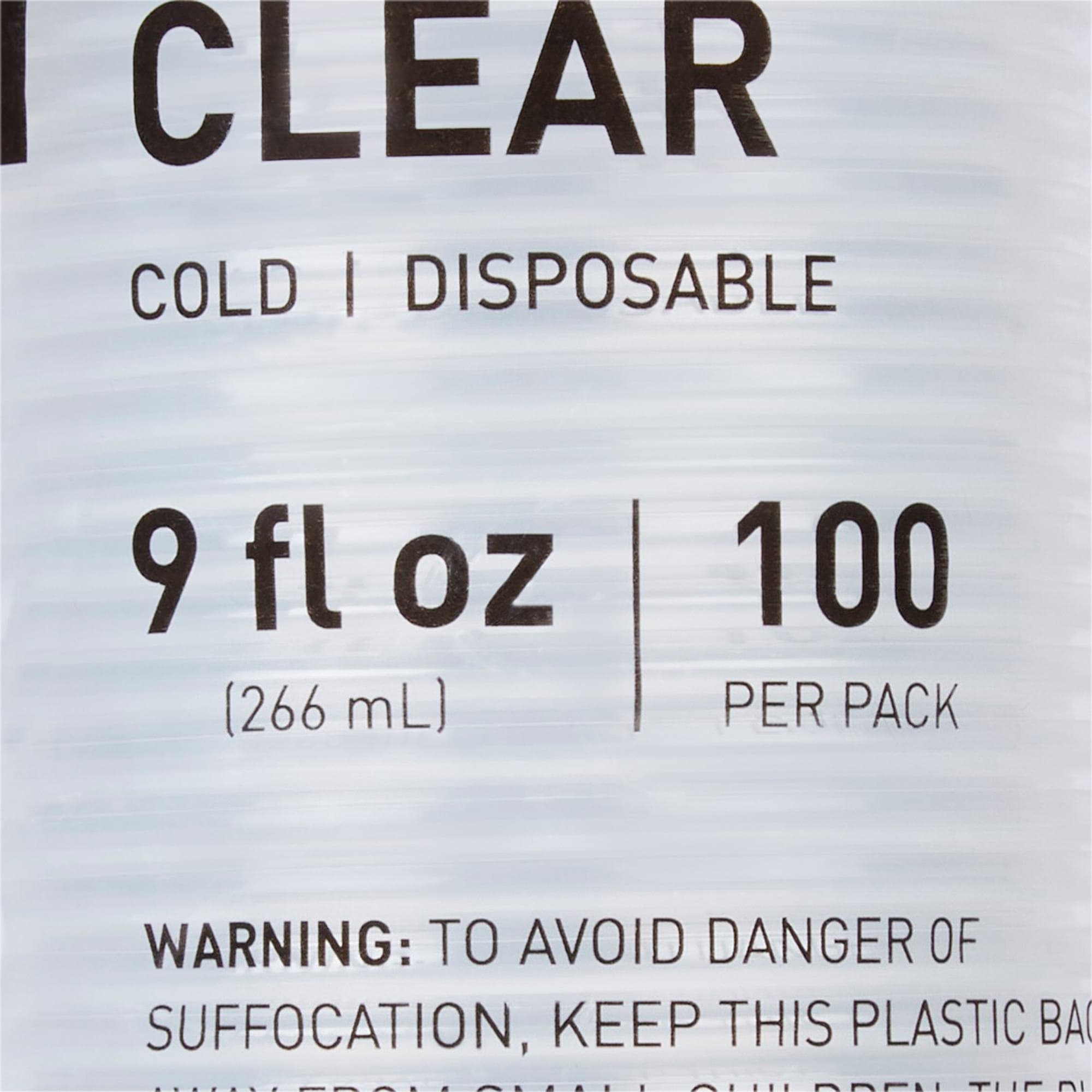 McKesson Drinking Cup Without Handle Cold Disposable, Clear, 9 oz. - Case of 1500 - Image 3