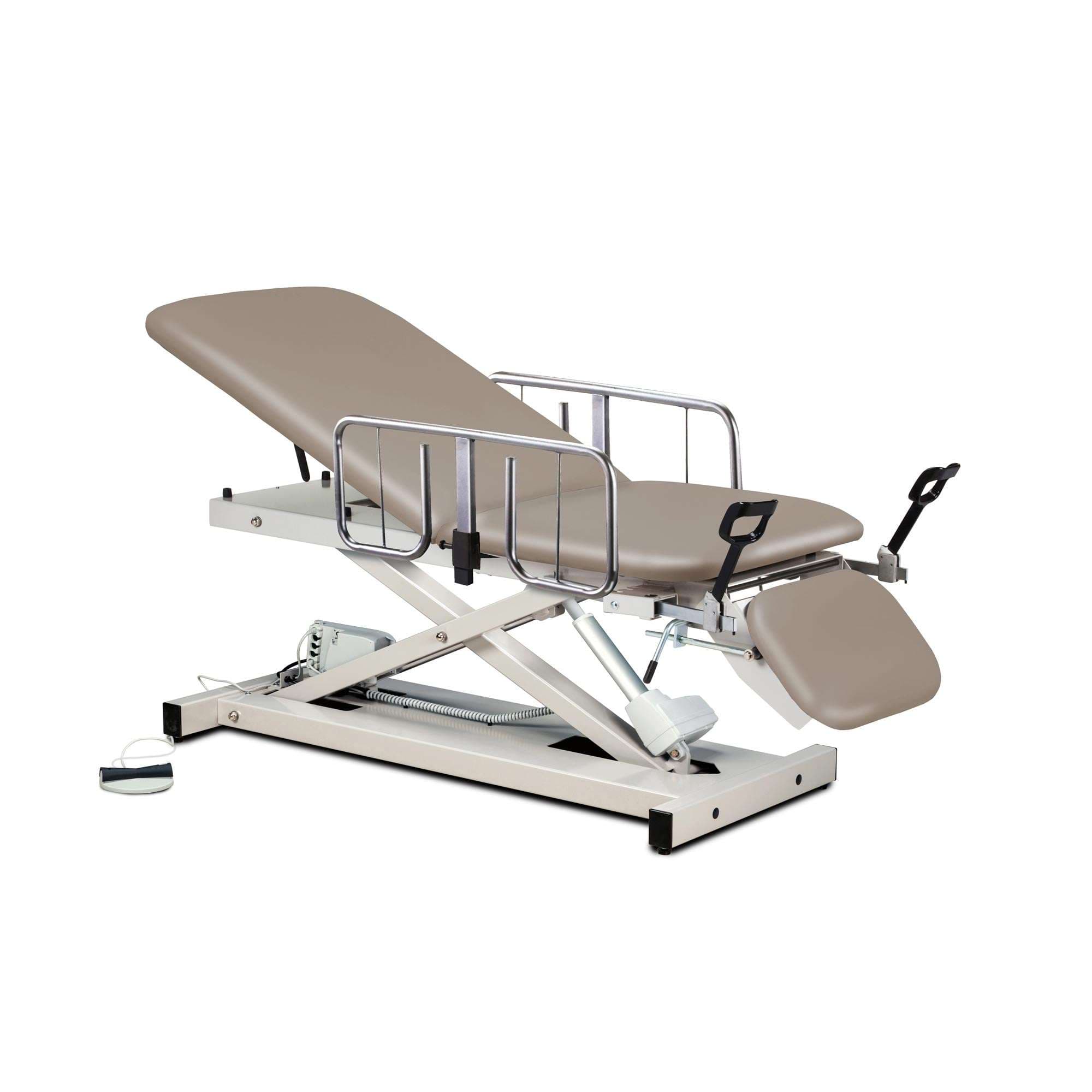 Clinton open base power table with adjustable backrest, footrest and stirrups - Image 5