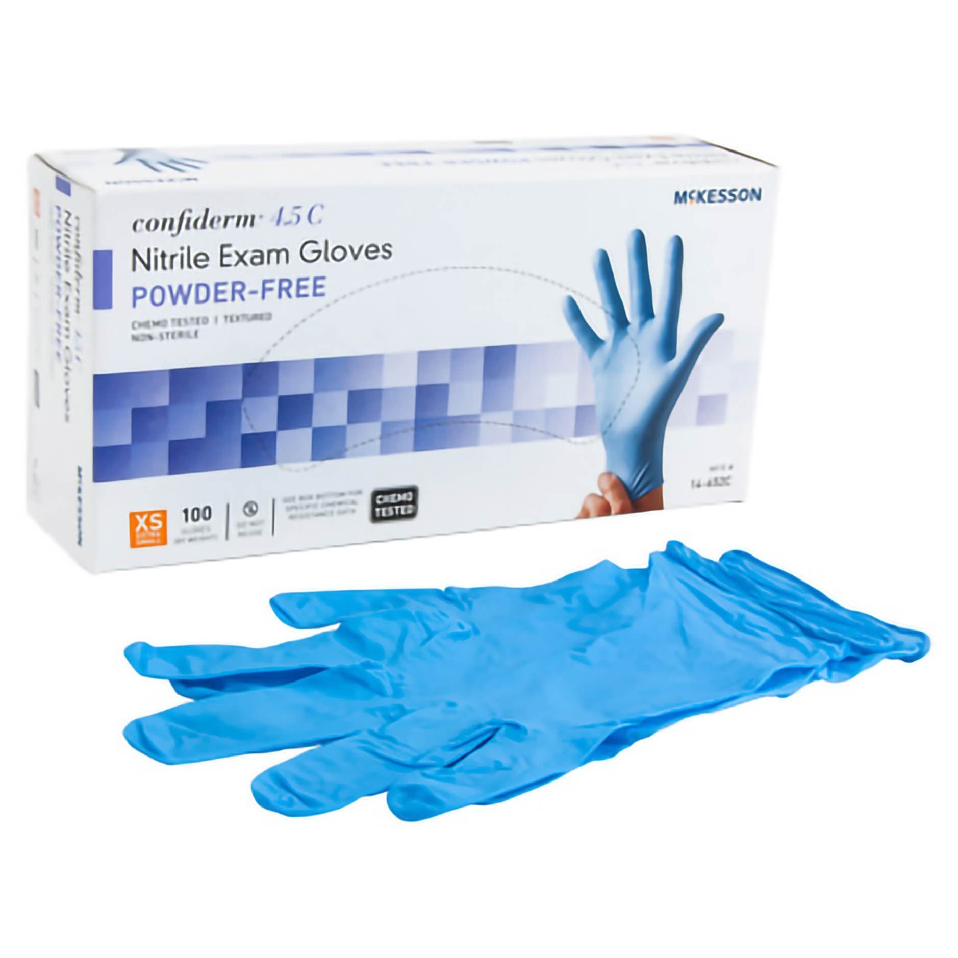 McKesson Confiderm 4.5C Nitrile Powder Free Exam Gloves