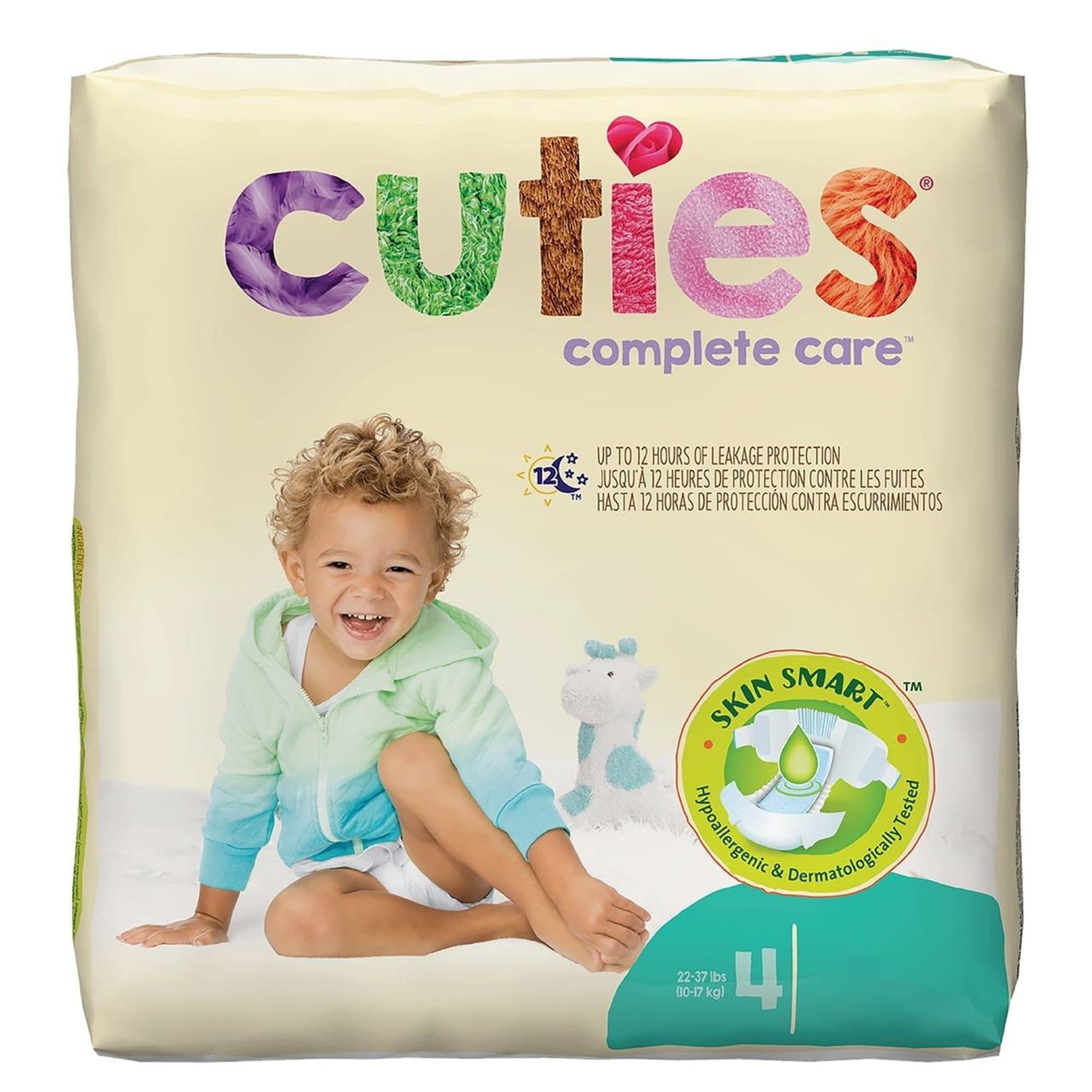 Cuties Complete Care Baby Diapers, Size 4 - Bag of 25 - Image 1