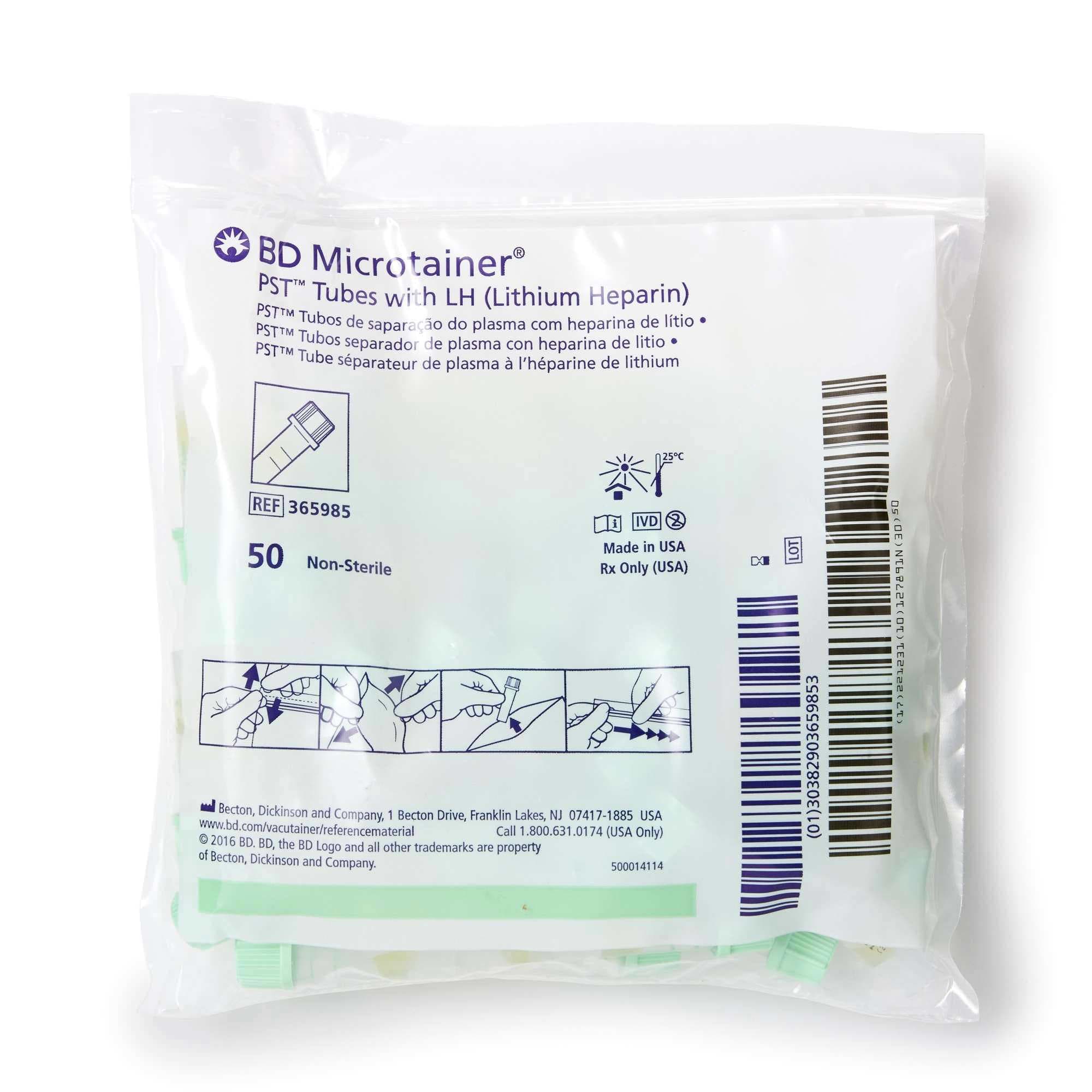 BD Microtainer Capillary Blood Collection Tube, Lithium Heparin Separator Gel - Image 1