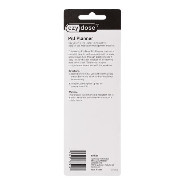 Ezy Dose Weekly Contoured Pill Planner - Image 2