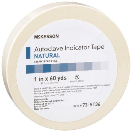 McKesson Steam Indicator Tape 1 Inch x 60 Yard - Image 1