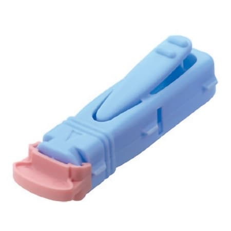 Unistik 3 Safety Lancet with Push Button Activation, Blue, 18 Gauge - Box of 200 - Image 1