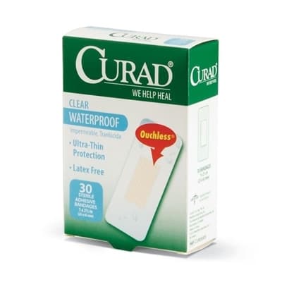 Curad Clear Waterproof Adhesive Bandages - Case of 24 - Image 1