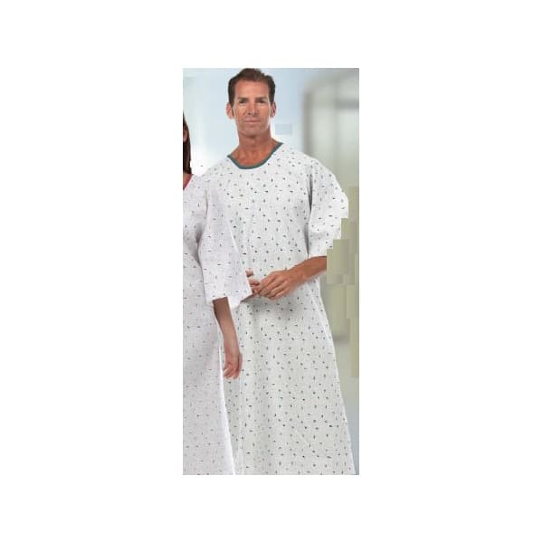 Fashion Seal Uniforms Patient Exam Gown Without Cuff, Light Blue, Medium-Large - Each - Image 1