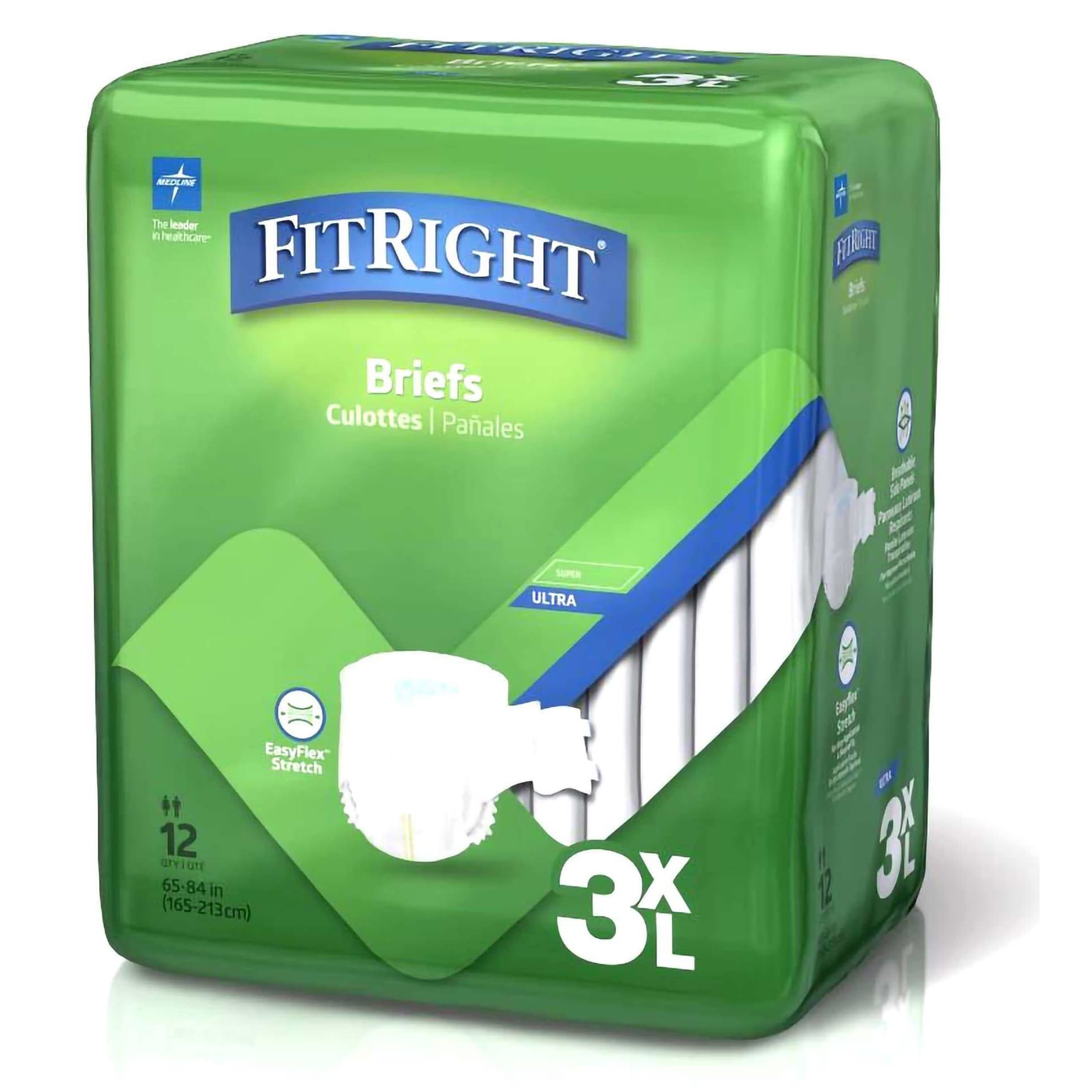 Medline FitRight 3XL Disposable Bariatric Briefs - Image 3