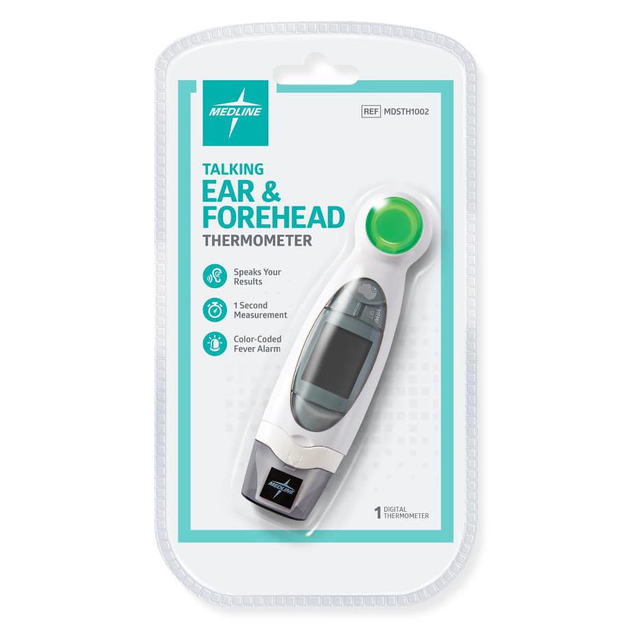 Medline Talking Ear and Forehead Thermometer for Home Use - Image 1